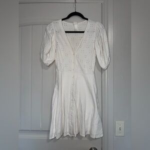 H&M Cream Eyelet Blouse